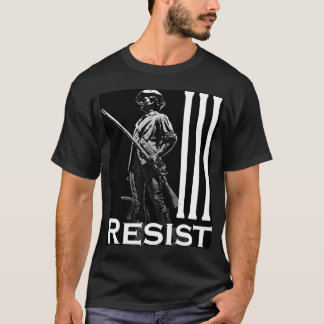 Widerstehen Sie Schwarzem des Minuteman-2 T-Shirt