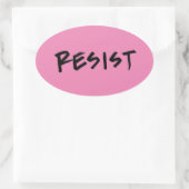 Widerstehen Sie Stickers-4 pro Blatt-rosa Ovaler Aufkleber (Tasche)