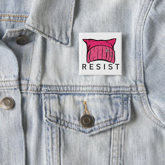 WIDERSTEHEN Sie - wir sind der Widerstand - rosa Button (Beispiel)