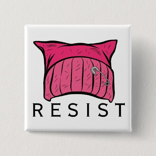 WIDERSTEHEN Sie - wir sind der Widerstand - rosa Button (Vorderseite)