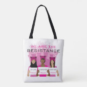 WIDERSTEHEN Sie - wir sind der Widerstand - rosa Tasche (Rückseite)