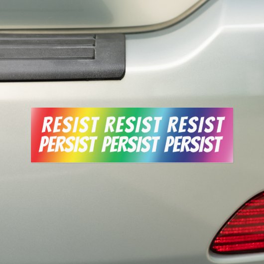 "Widerstehen" weiße Buchstaben - Stolz lgbtq lgbt Autoaufkleber (Auf Auto)