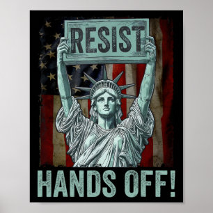 Widerstehen Widerstand Statue Of Liberty Hände Weg Poster