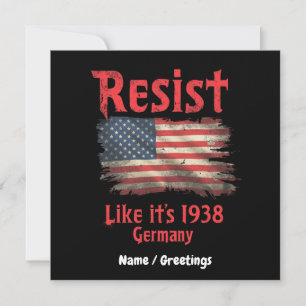 Widerstehen wie 1938 Deutschland Cool politisch Einladung