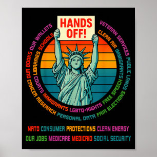Widersteht dem Widerstand USA Statue der Freiheit Poster
