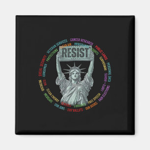 Widersteht dem Widerstand USA Statue of Liberty Hä Magnet