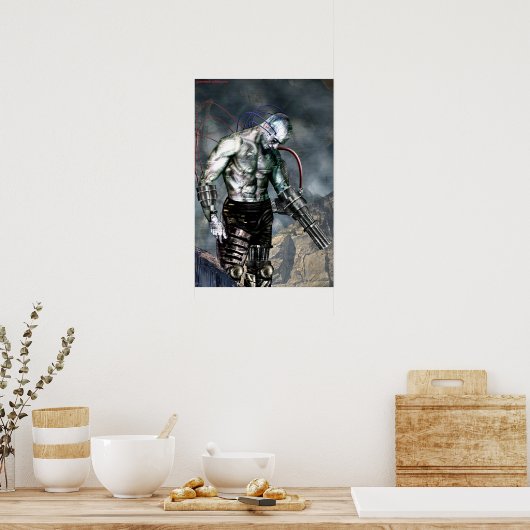 widerstrebender Krieger Poster (Küche)