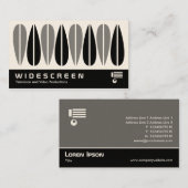 Widescreen 0454 - Retro-Blätter 04 (Cream Card) Visitenkarte (Vorne/Hinten)