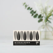 Widescreen 0454 - Retro-Blätter 04 (Cream Card) Visitenkarte (Stehend Vorderseite)