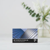 Widescreen 0465 - Reflektiver Büroblock Visitenkarte (Stehend Vorderseite)