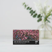 Widescreen 0473 - Pink Cherry Blossom Visitenkarte (Stehend Vorderseite)