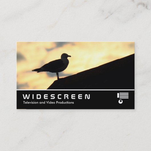 Widescreen 0475 - Hering Gull Sunset Visitenkarte (Vorderseite)