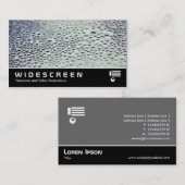 Widescreen 0486 - Wassertropfen auf Glas 01 Visitenkarte (Vorne/Hinten)
