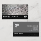 Widescreen 0487 - Wassertropfen auf Glas 02 Visitenkarte (Vorne/Hinten)