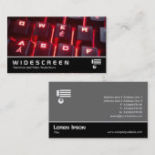 Widescreen 0516 - glühende Tastatur Visitenkarte (Vorne/Hinten)