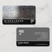 Widescreen 0528 - Regen auf einem Fenster Visitenkarte (Vorne/Hinten)