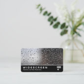 Widescreen 0528 - Regen auf einem Fenster Visitenkarte (Stehend Vorderseite)