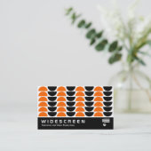Widescreen 123 Retro Muster Visitenkarte (Stehend Vorderseite)
