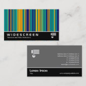 Widescreen 154 - Farbige Streifen Visitenkarte (Vorne/Hinten)