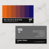 Widescreen 165 - Farbblende - Orange bis Dunkelbla Visitenkarte (Vorne/Hinten)