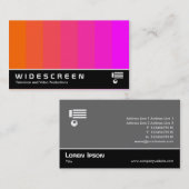 Widescreen 167 - Farbblende - Orange bis Magenta Visitenkarte (Vorne/Hinten)