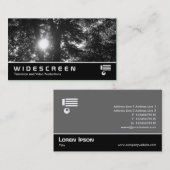 Widescreen 229 - Sun Through Trees B&W Visitenkarte (Vorne/Hinten)
