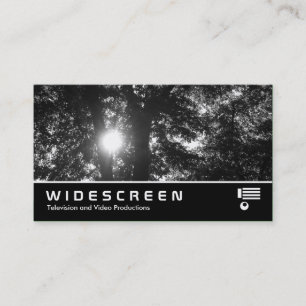 Widescreen 229 - Sun Through Trees B&W Visitenkarte