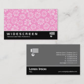 Widescreen 236 - Rosa, floral Visitenkarte (Vorne/Hinten)