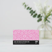 Widescreen 236 - Rosa, floral Visitenkarte (Stehend Vorderseite)