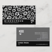 Widescreen 238 - B&W Floral Visitenkarte (Vorne/Hinten)