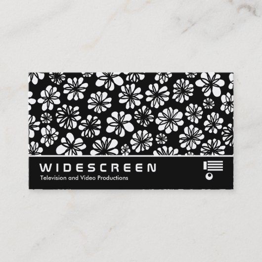 Widescreen 238 - B&W Floral Visitenkarte (Vorderseite)