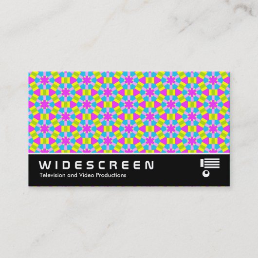Widescreen 254 - farbenfrohe Geometrie Visitenkarte (Vorderseite)