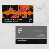 Widescreen 286 - Orange-Fraktal Visitenkarte (Vorne/Hinten)