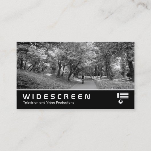 Widescreen 328 - Cycle Way - B&W Visitenkarte (Vorderseite)