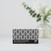 Widescreen 344 - Damask Muster Visitenkarte (Stehend Vorderseite)