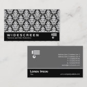 Widescreen 345 - Damask Muster Visitenkarte (Vorne/Hinten)