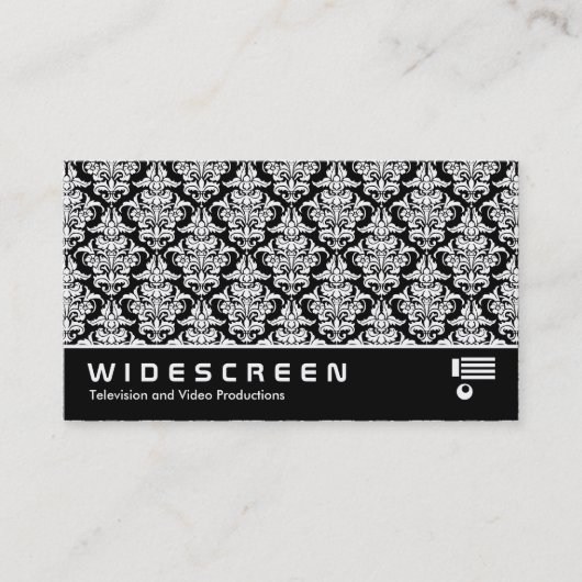 Widescreen 345 - Damask Muster Visitenkarte (Vorderseite)