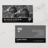 Widescreen 355 - Griechen Gänse B&W Visitenkarte (Vorne/Hinten)