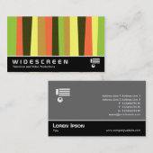 Widescreen 396 - Unregelmäßige Streifen Visitenkarte (Vorne/Hinten)