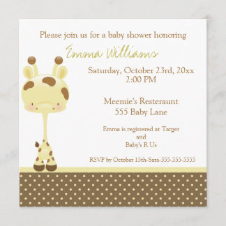 Widget Giraffe Babydusche Einladung