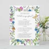 Widlfloral floral Baby Showhandy Spielkarte (Stehend Vorderseite)