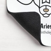 Widmt den Widder schwarzen Gold zur Personalisieru Mousepad (Ecke)