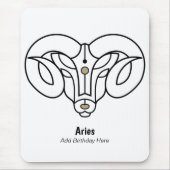 Widmt den Widder schwarzen Gold zur Personalisieru Mousepad (Vorne)