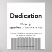 Widmungszitat Motivationskunst Minimal Art Poster (Vorne)