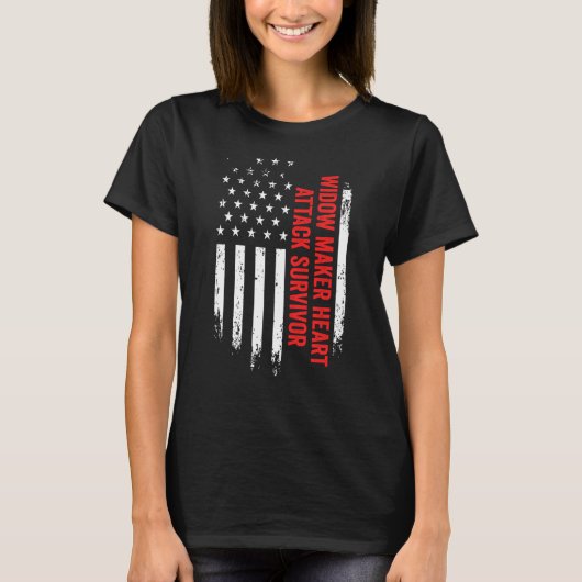 Widow Maker Herzattacken Überlebende der amerikani T-Shirt (Vorderseite)