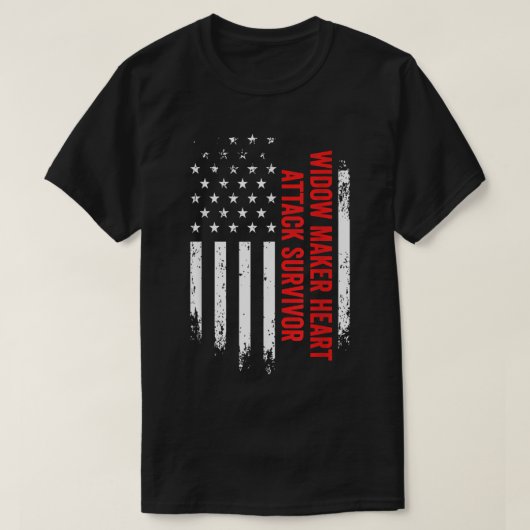 Widow Maker Herzattacken Überlebende der amerikani T-Shirt (Design vorne)
