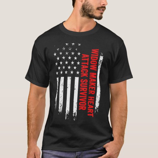 Widow Maker Herzattacken Überlebende der amerikani T-Shirt (Vorderseite)