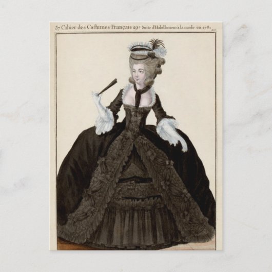 Widow-Postkarte aus dem 18. Jahrhundert abrufen Postkarte (Vorderseite)