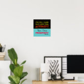 Widrigkeit vs. Wohlstand ~ Poster 12"x12" (Heimbüro)