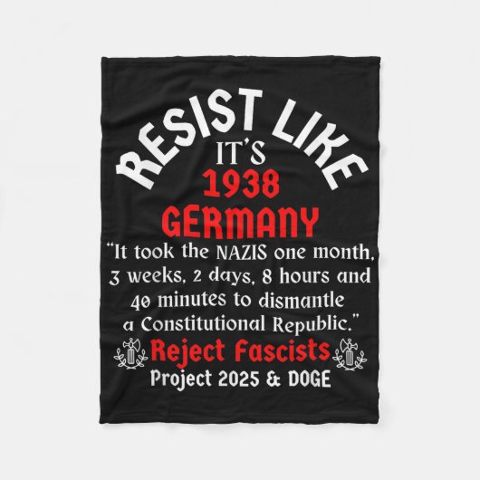 Wie 1938 wohnt Deutschland _2 Fleecedecke (Vorderseite)
